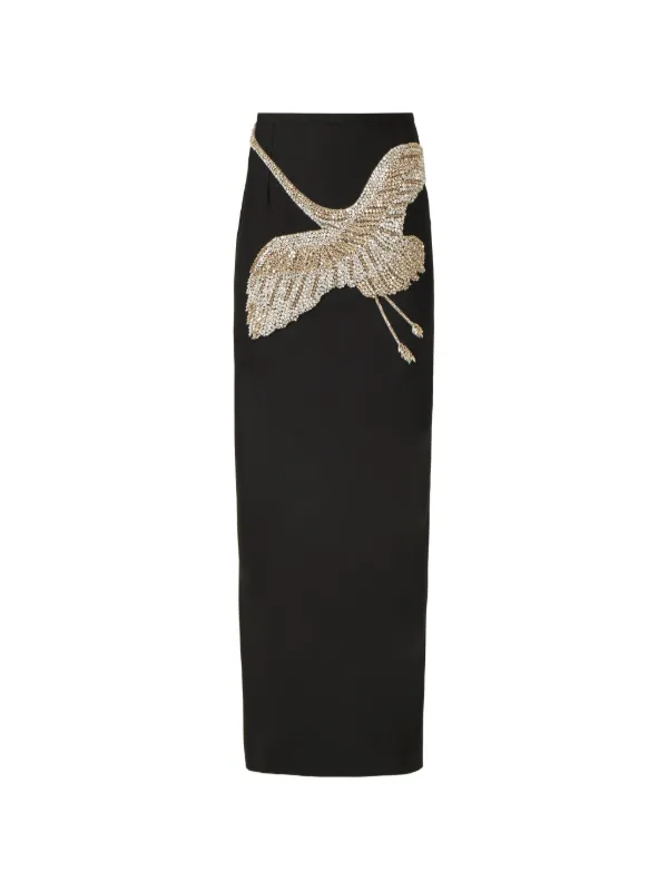 Costarellos Nirvelli Crystal-embellished Maxi Skirt in Black