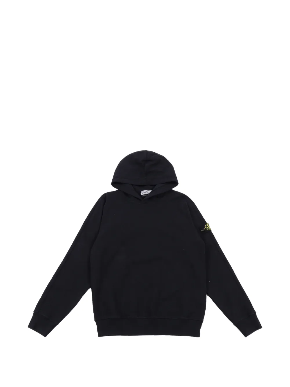 Stone Island Junior logo-patch hoodie - Blu