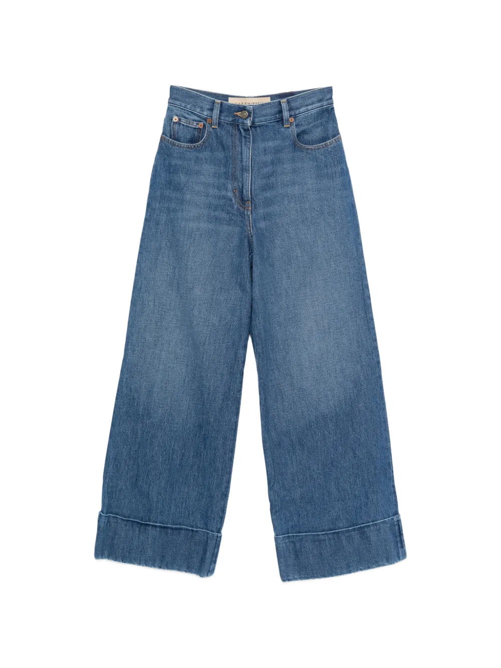 Valentino Garavani belt-loop cuffed jeans - Blu