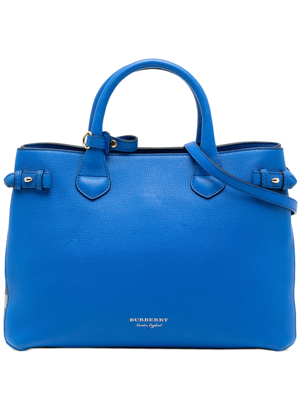 Burberry Pre-Owned Borsa a tracolla House Check Banner media in pelle 2000-2017 - Marrone