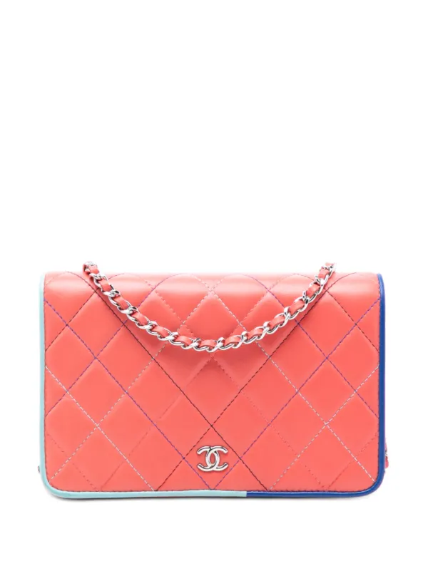 CHANEL Pre-Owned 2019 ココマーク マトラッセ ラムスキンマルチカラー 