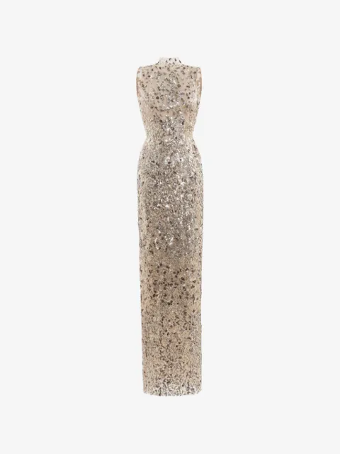 Saiid Kobeisy vestido largo con lentejuelas bordadas