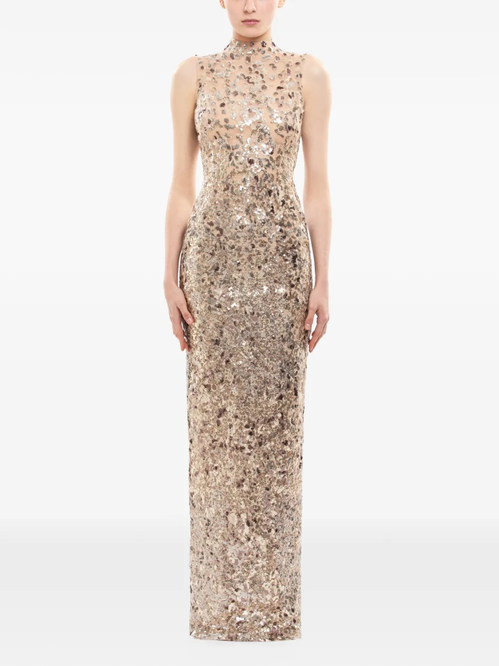 Saiid Kobeisy Maxi-jurk met pailletten Goud