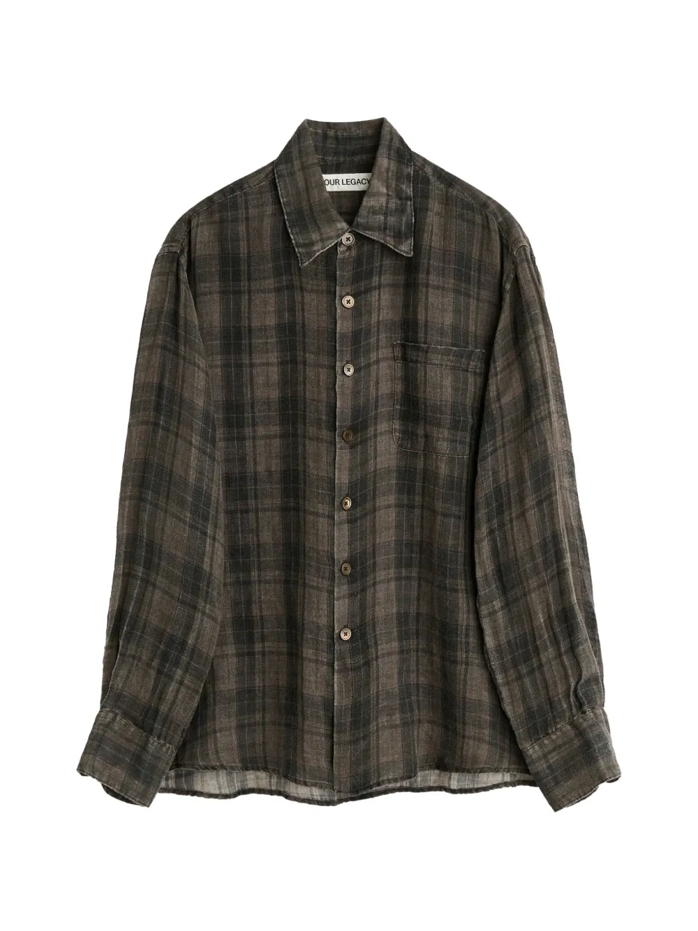 OUR LEGACY Above check-pattern shirt - Grigio