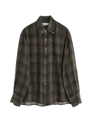 our legacy above チェックシャツ　25aw OUR LEGACY チェック シャツ | ブラック | FARFETCH JP