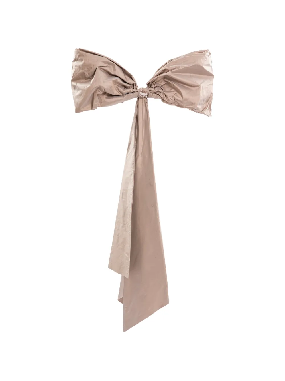 Saiid Kobeisy bow-embellishment cape - Nude