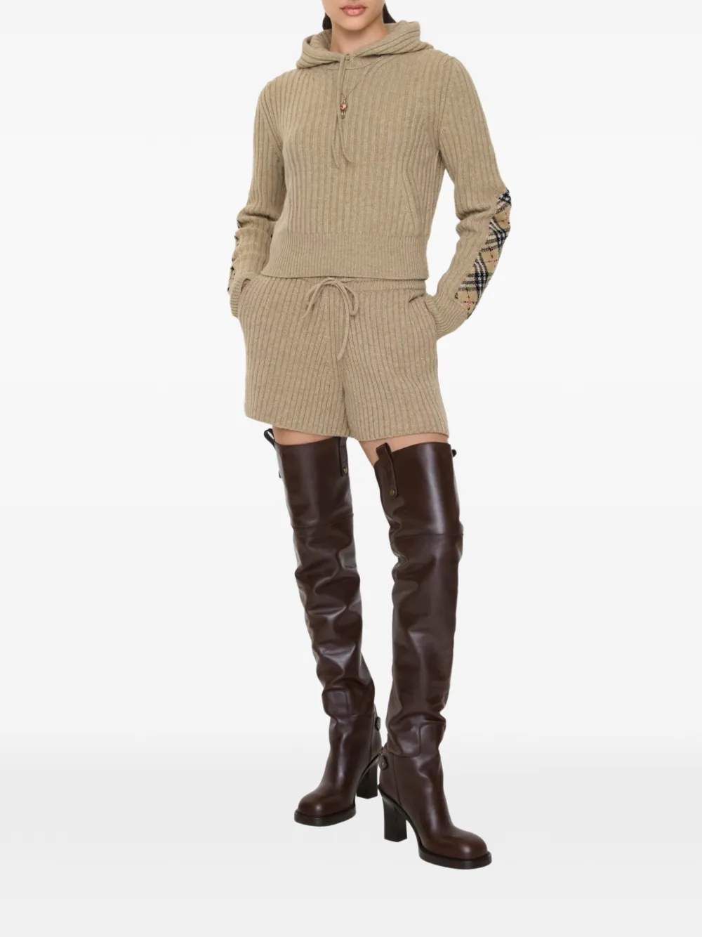  Burberry Wool Cashmere Shorts - Neutrals 