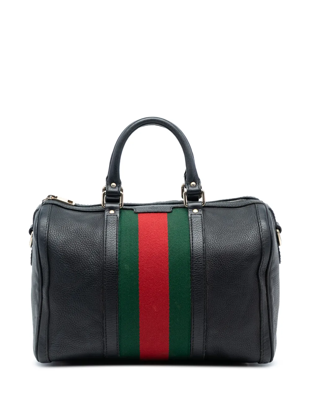 Gucci Pre-Owned 2016-2026 Calfskin Web Joy Boston Bag satchel - Nero