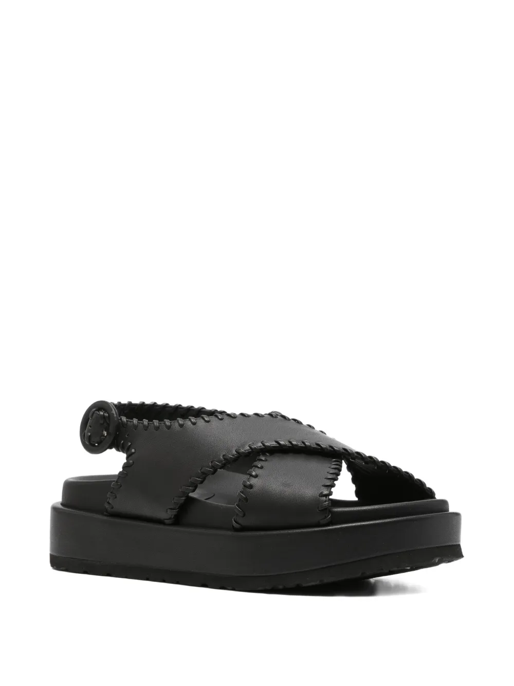 Paloma Barceló Sandalen met gekruist stiksel Zwart