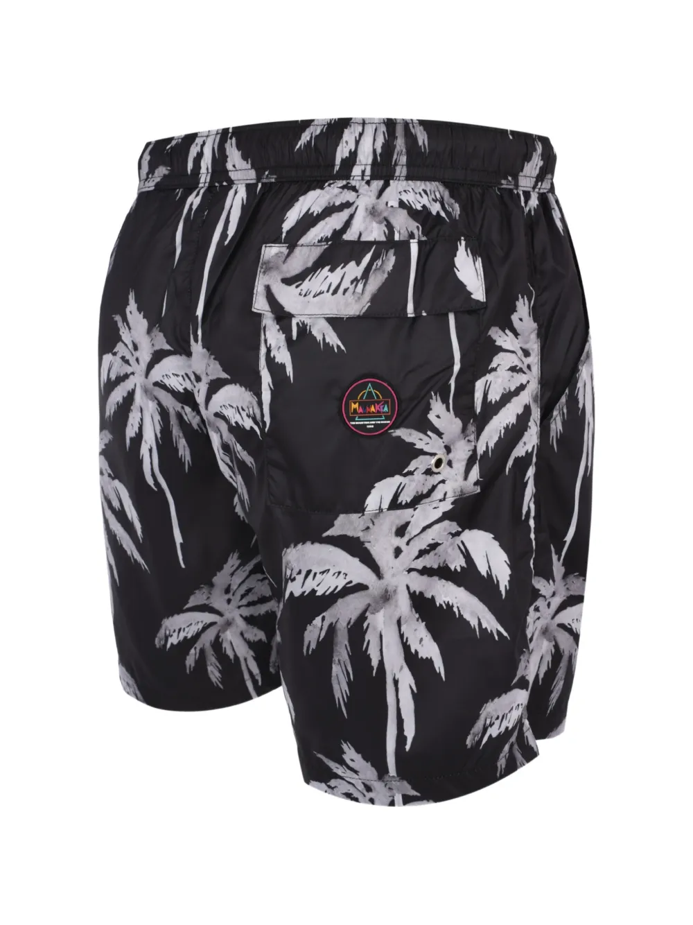 Mauna Kea Shorts met palmprint Zwart