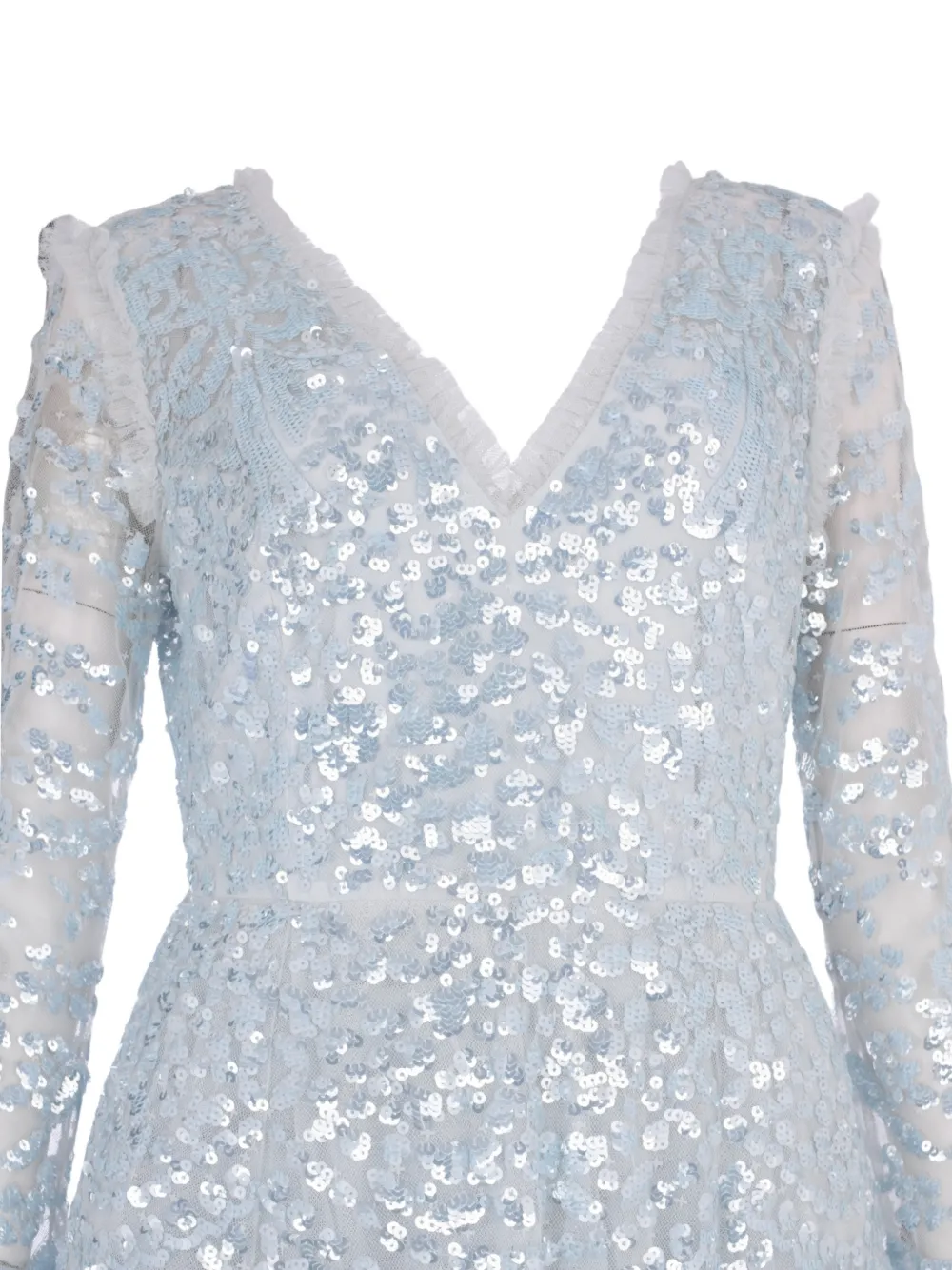  Needle & Thread Vestido De Fiesta Largo Con Lentejuelas - Azul 