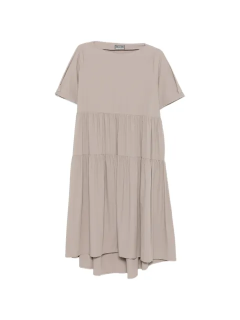 Herno tiered short-sleeve midi dress