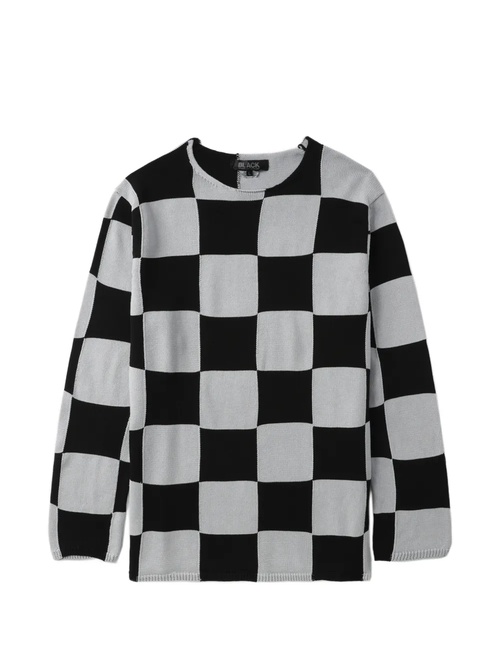 Black Comme Des Garçons checkerboard knitwear - Nero