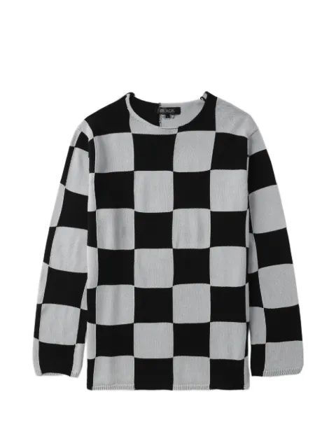 Black Comme Des Garçons checkerboard knitwear