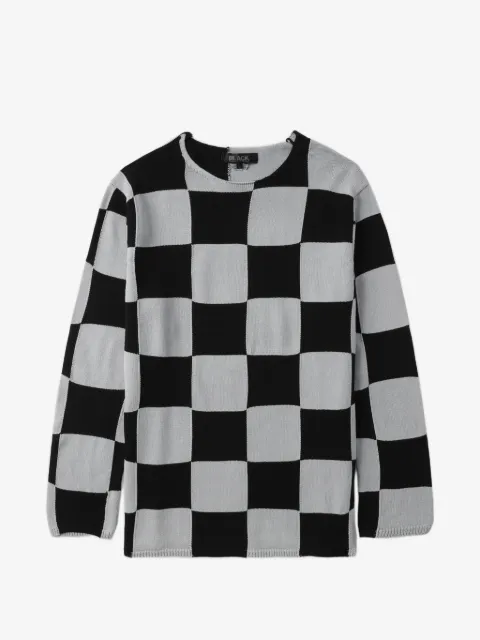 Black Comme Des Garçons checkerboard knitwear