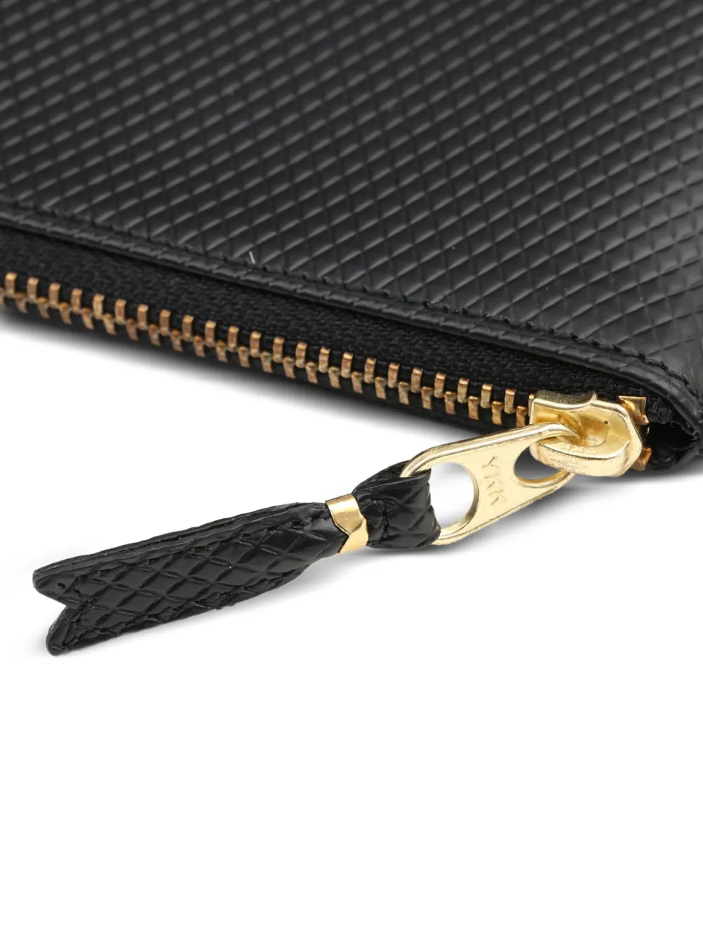 Comme Des Garçons Wallet Portemonnee met textuur en rits Grijs