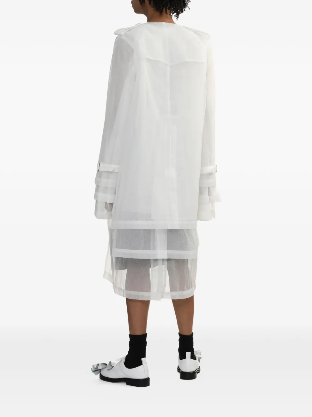 Comme des Garçons Homme Plus Jas met gesp en vlakken Wit