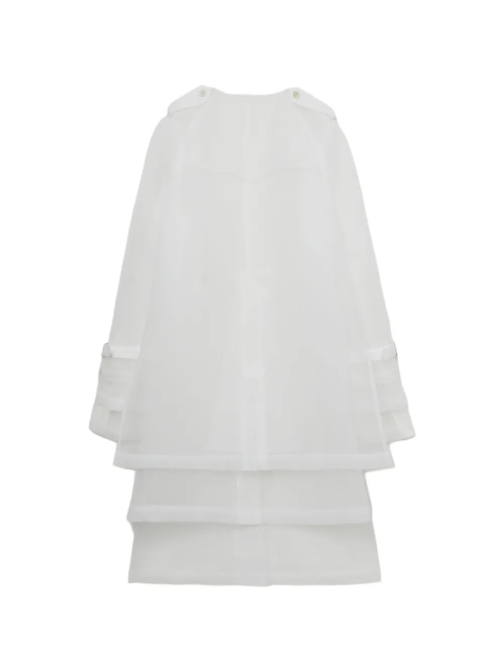 Comme des Garçons Homme Plus Cappotto con fibbia - Bianco