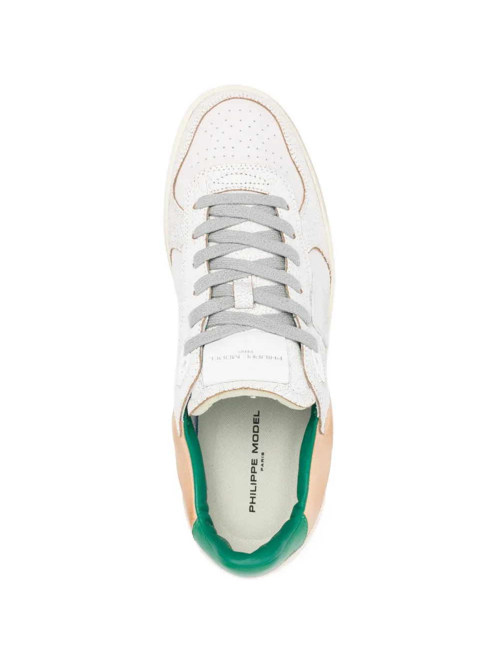 Philippe Model Paris Geperforeerde leren sneakers Wit