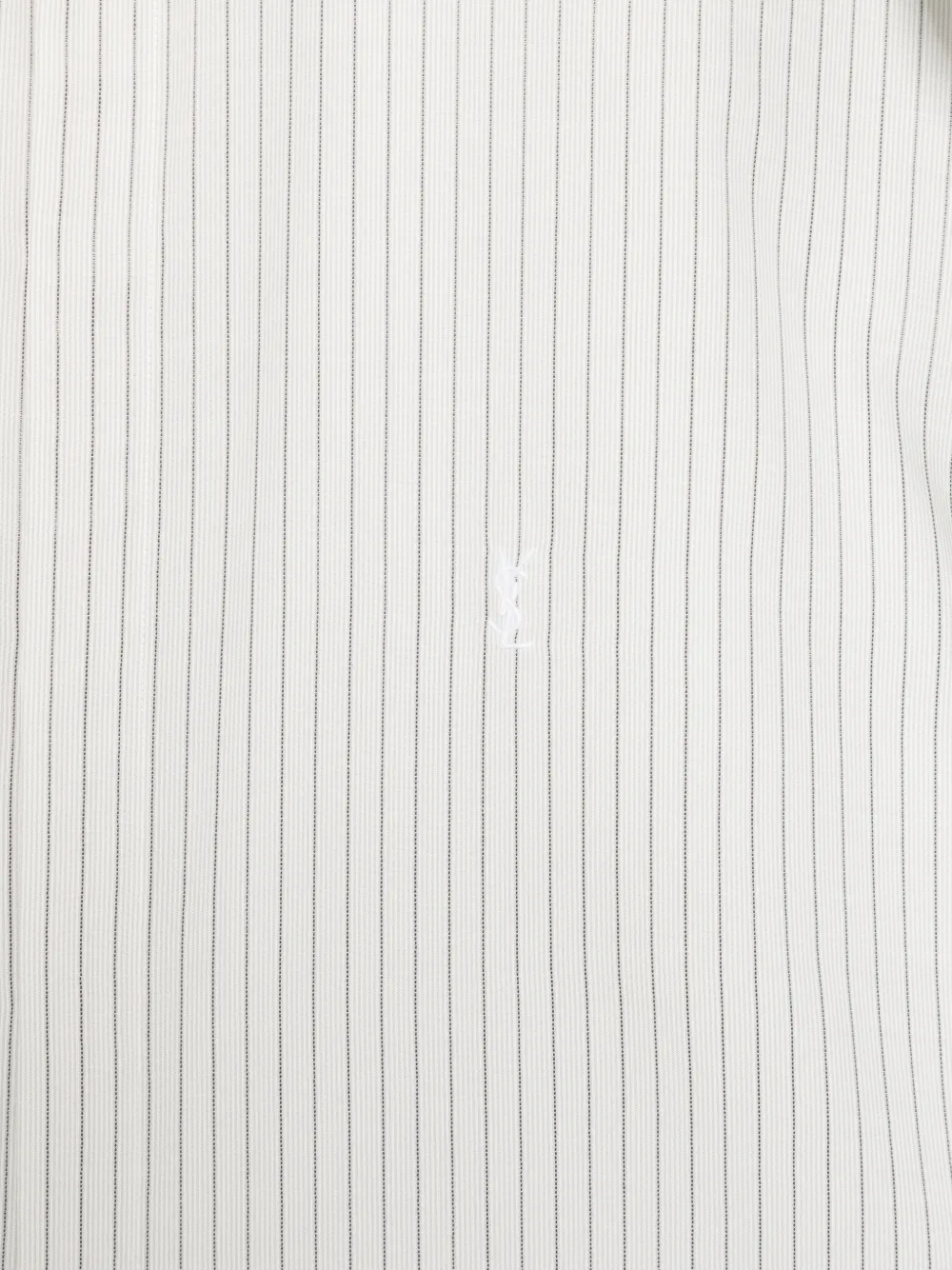  Saint Laurent Cassandre Striped Shirt - White 