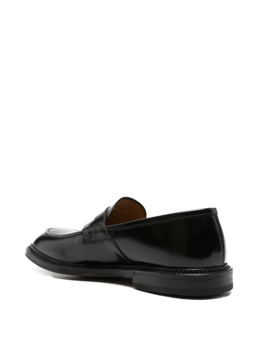 Green George Penny loafers Zwart