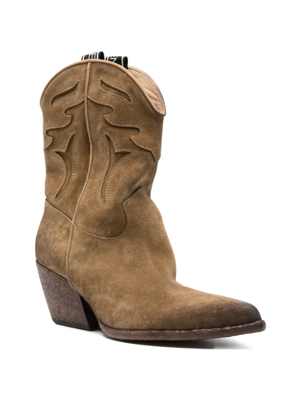 Elena Iachi Laarzen met stiksel Bruin