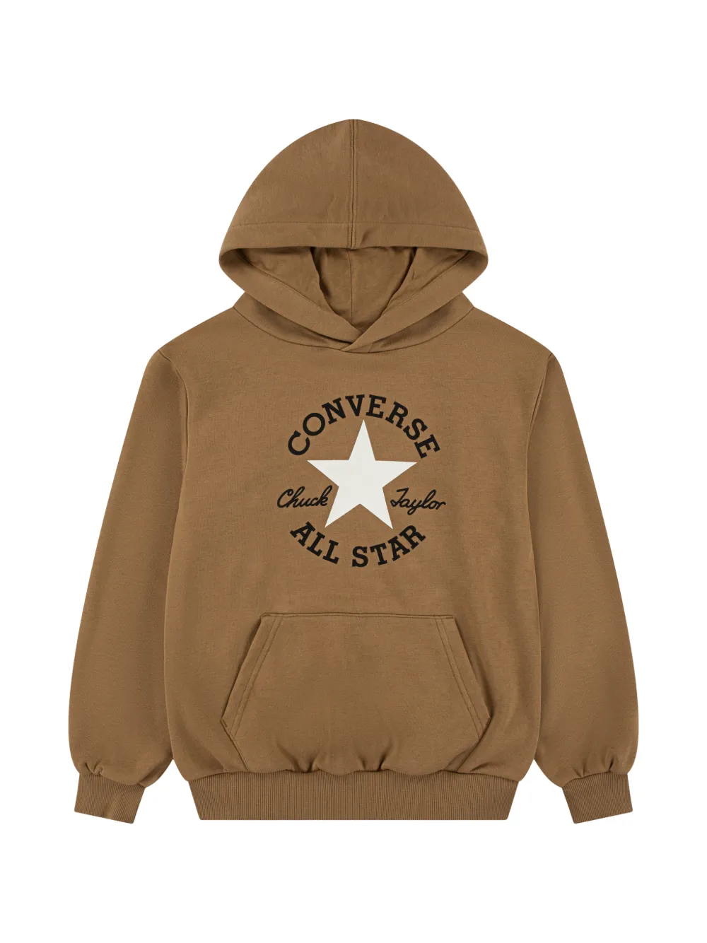 Converse Kids star-print hoodie - Marrone