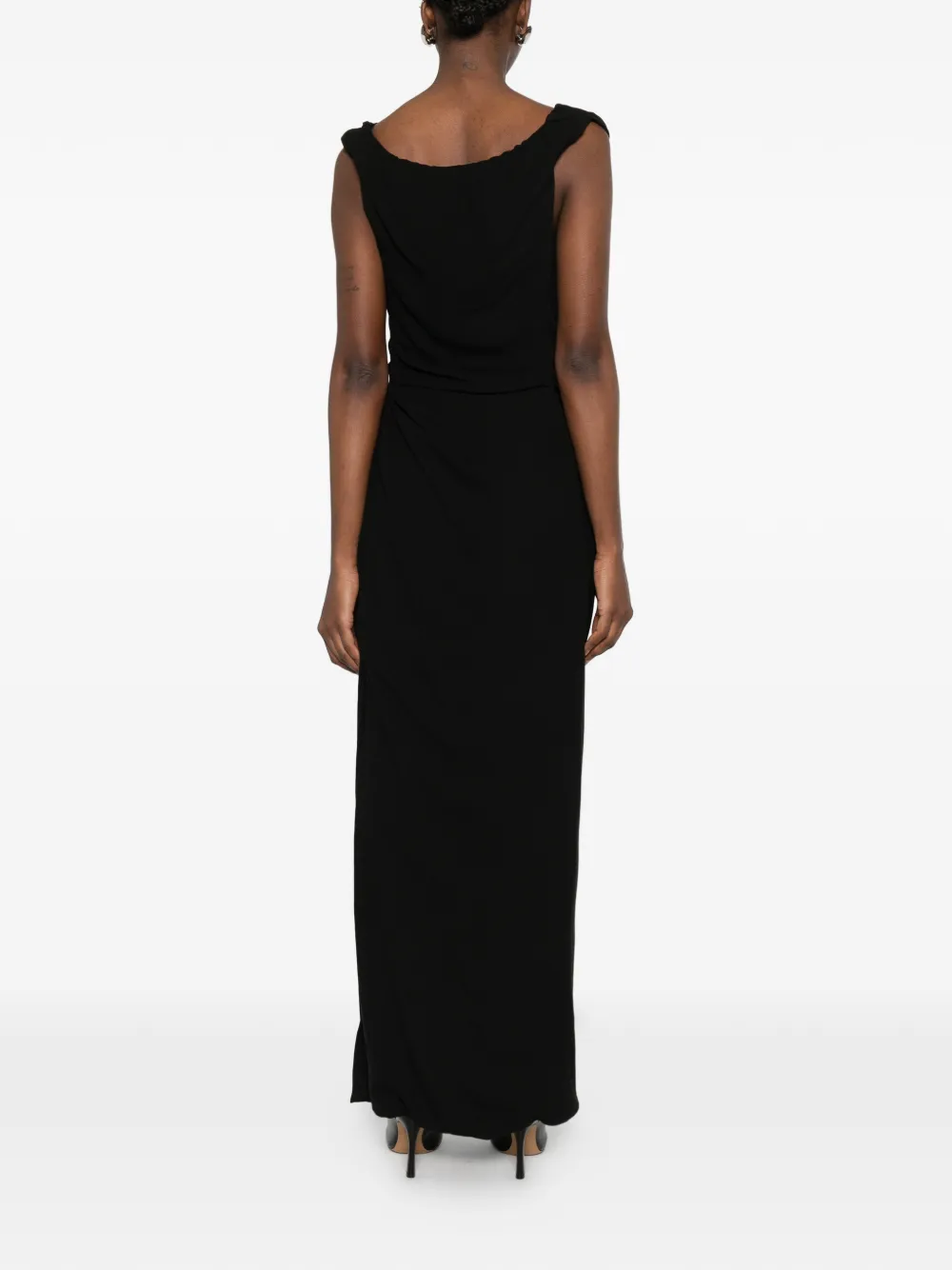 Vivienne Westwood Ginnie Amber gedrapeerde maxi-jurk Zwart