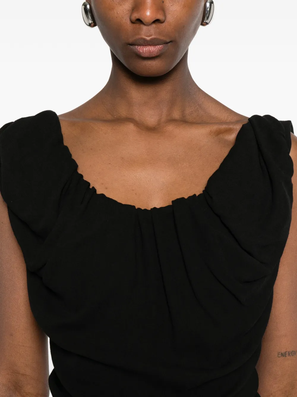 Vivienne Westwood Ginnie Amber gedrapeerde maxi-jurk Zwart