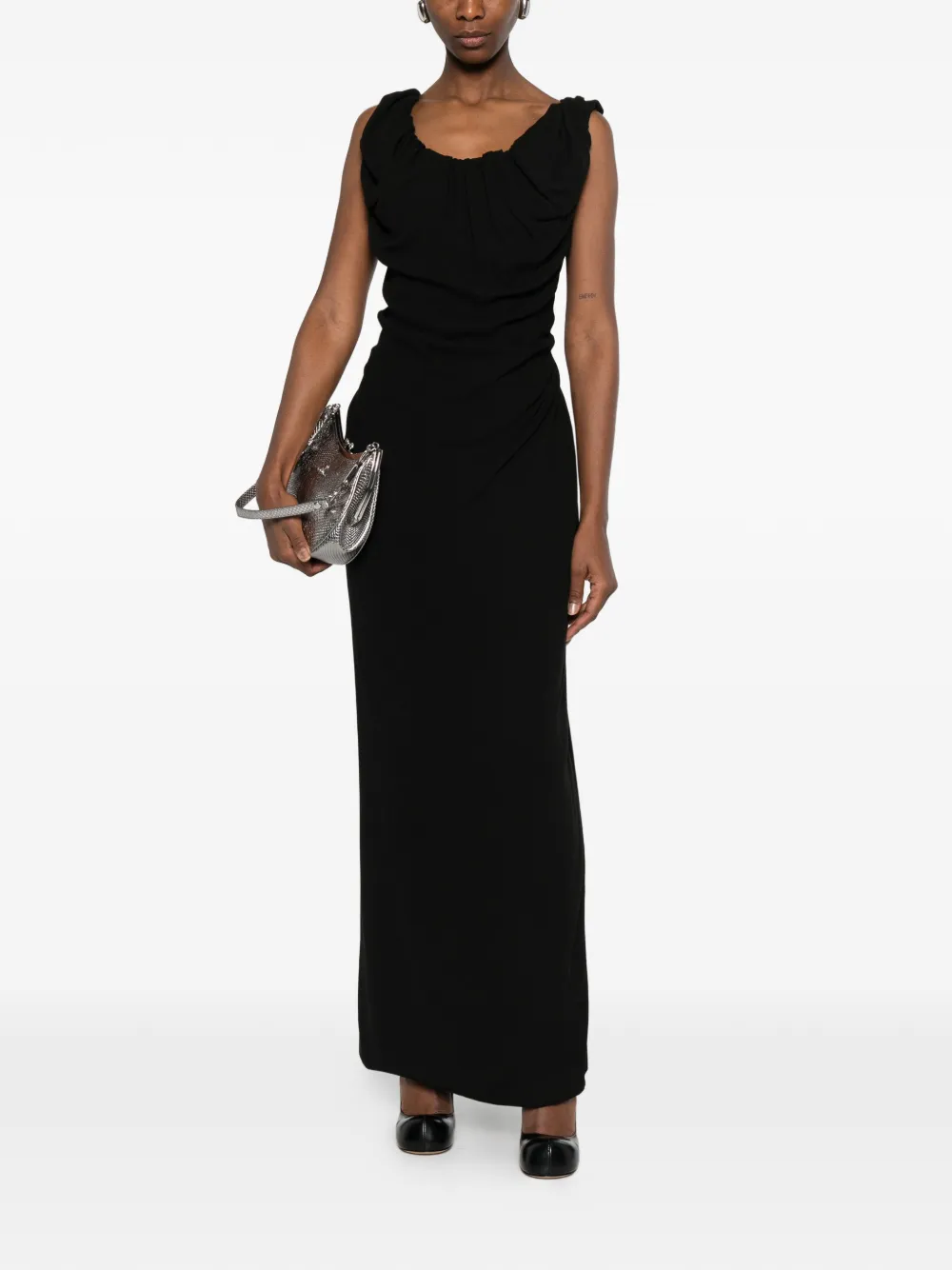 Vivienne Westwood Ginnie Amber draped maxi dress - Nero