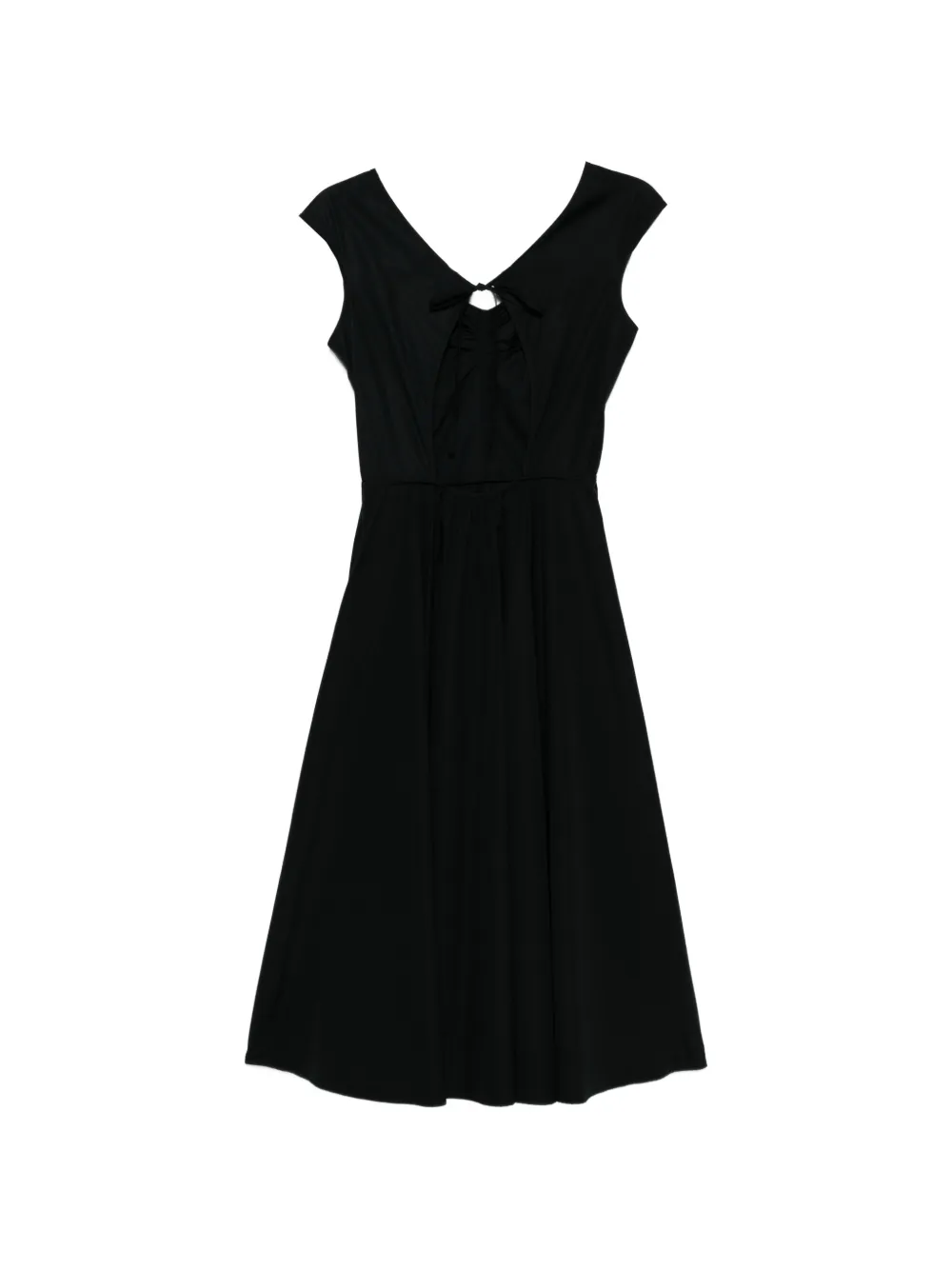  Aspesi Cut-out Ruched Midi Dress - Black 