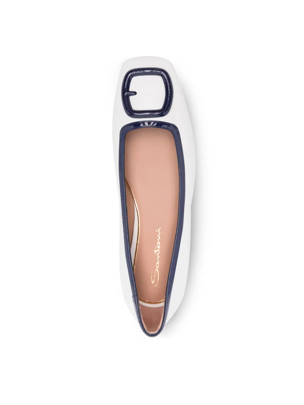 Santoni Pumps met vierkante neus Wit