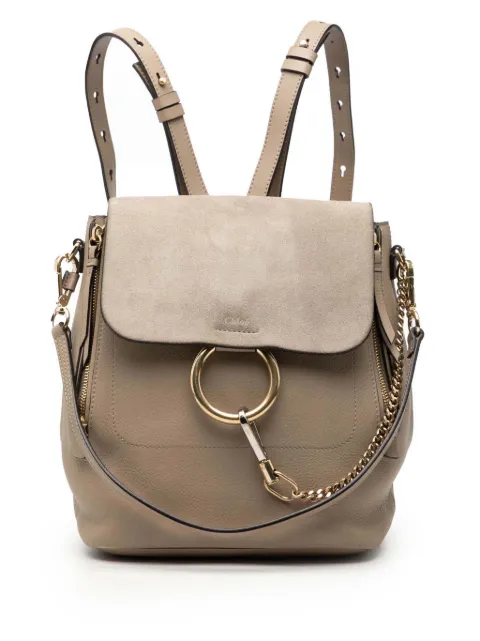 Chloé Pre-Owned mochila Faye mediana de piel de becerro y gamuza 2017