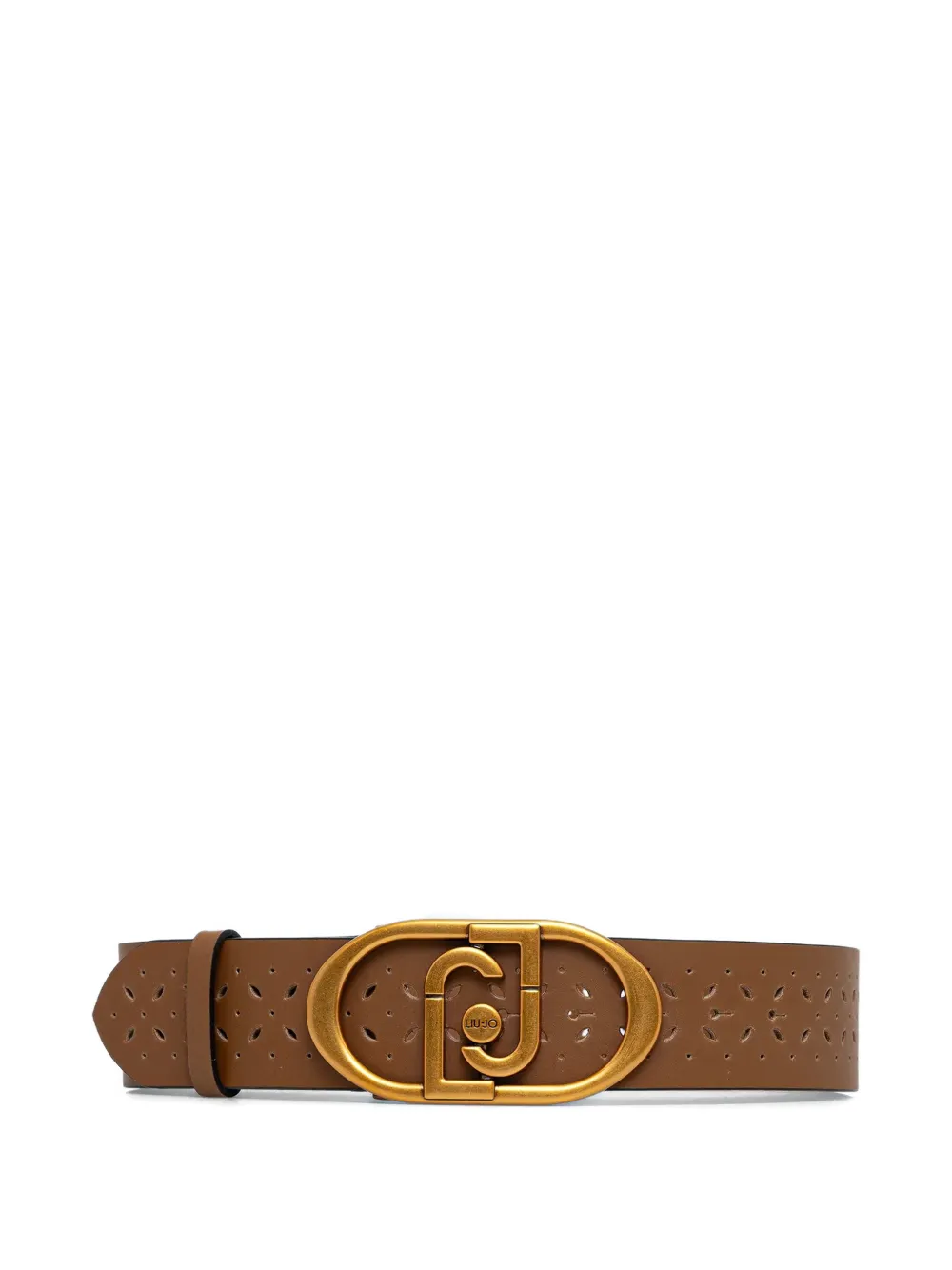 LIU JO logo-buckle belt - Marrone