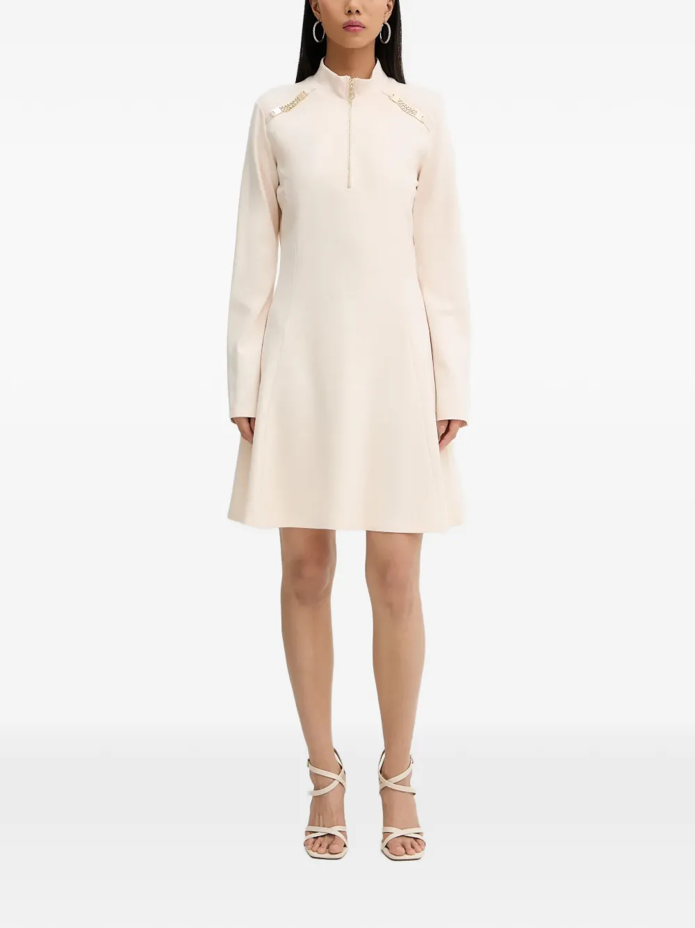 LIU JO Milano chain detail mini dress - Toni neutri