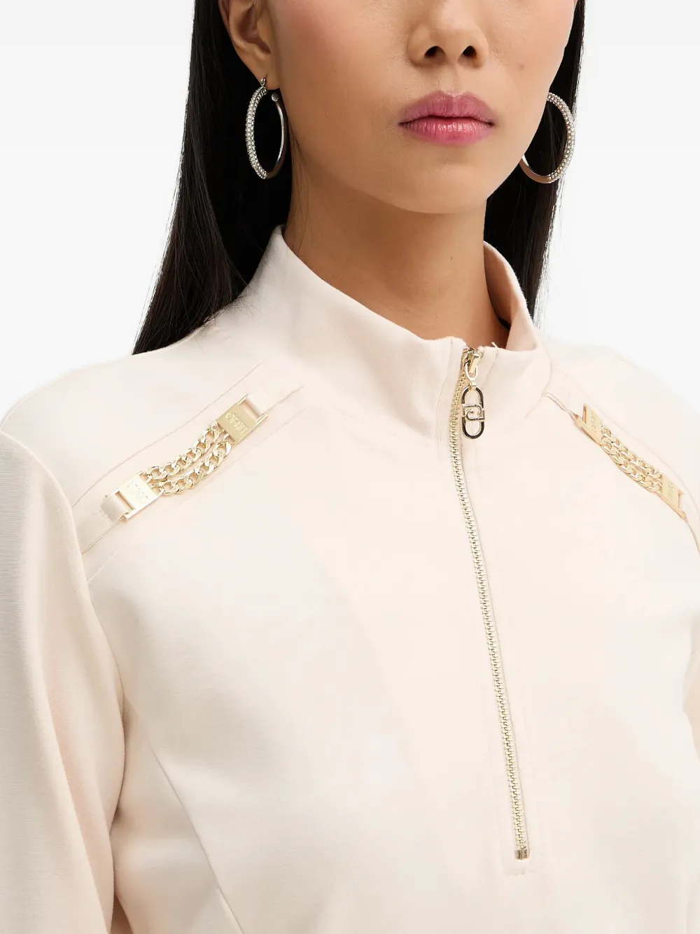 LIU JO Milano mini-jurk met kettingdetail Beige
