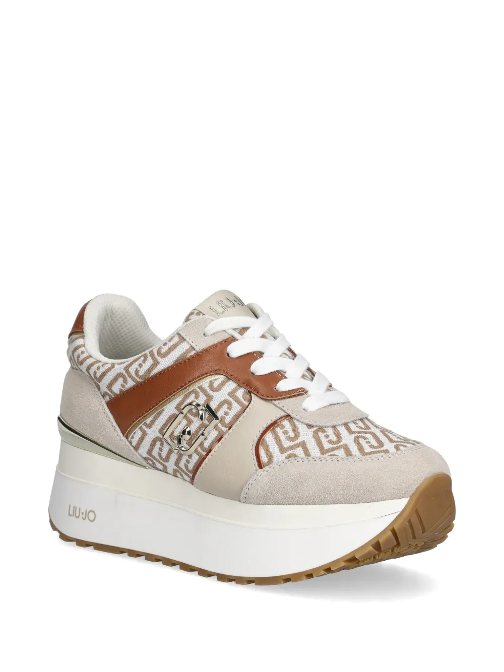 LIU JO Sneakers met logopatroon Beige