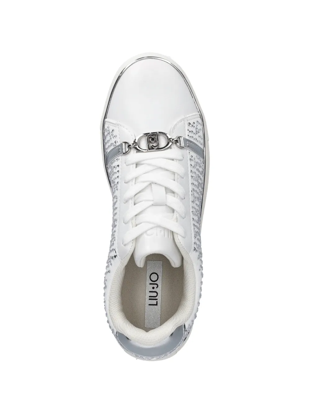 LIU JO Sneakers met ketting van stras Wit