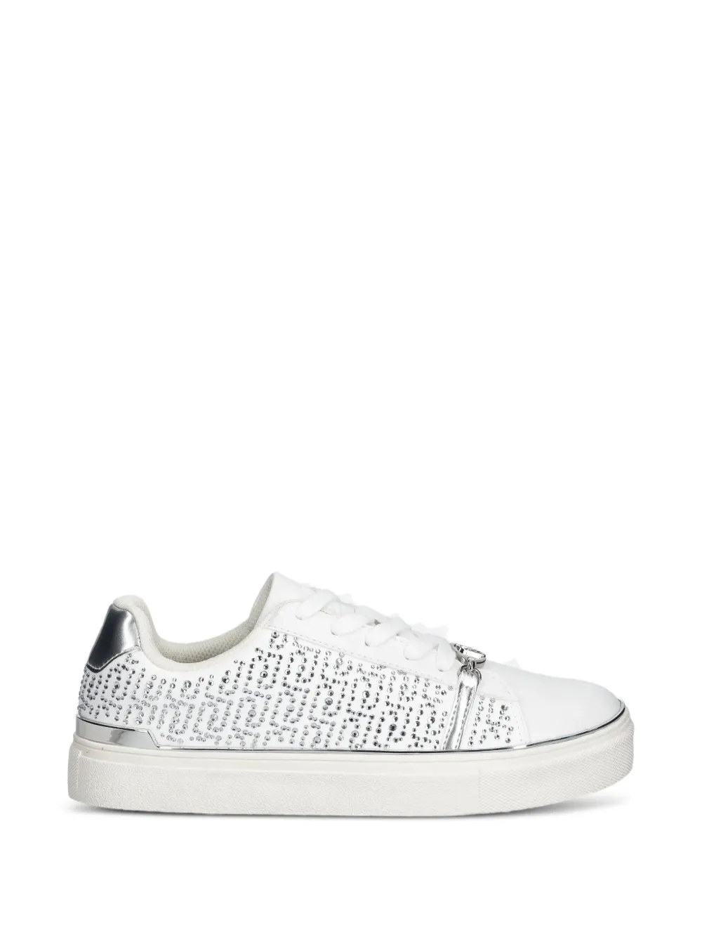 LIU JO rhinestone chain sneakers - Bianco