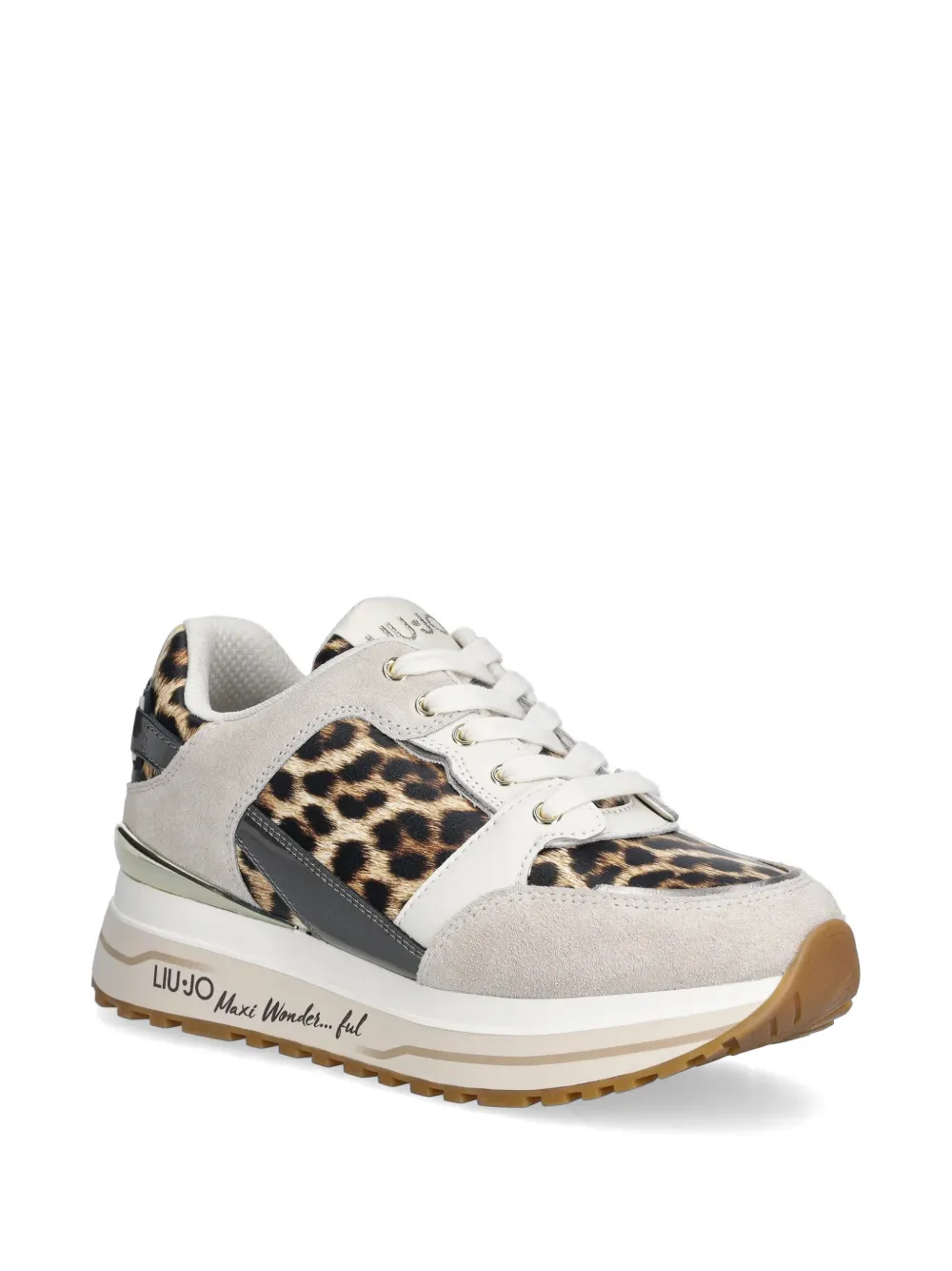 LIU JO Sneakers met luipaardprint Beige