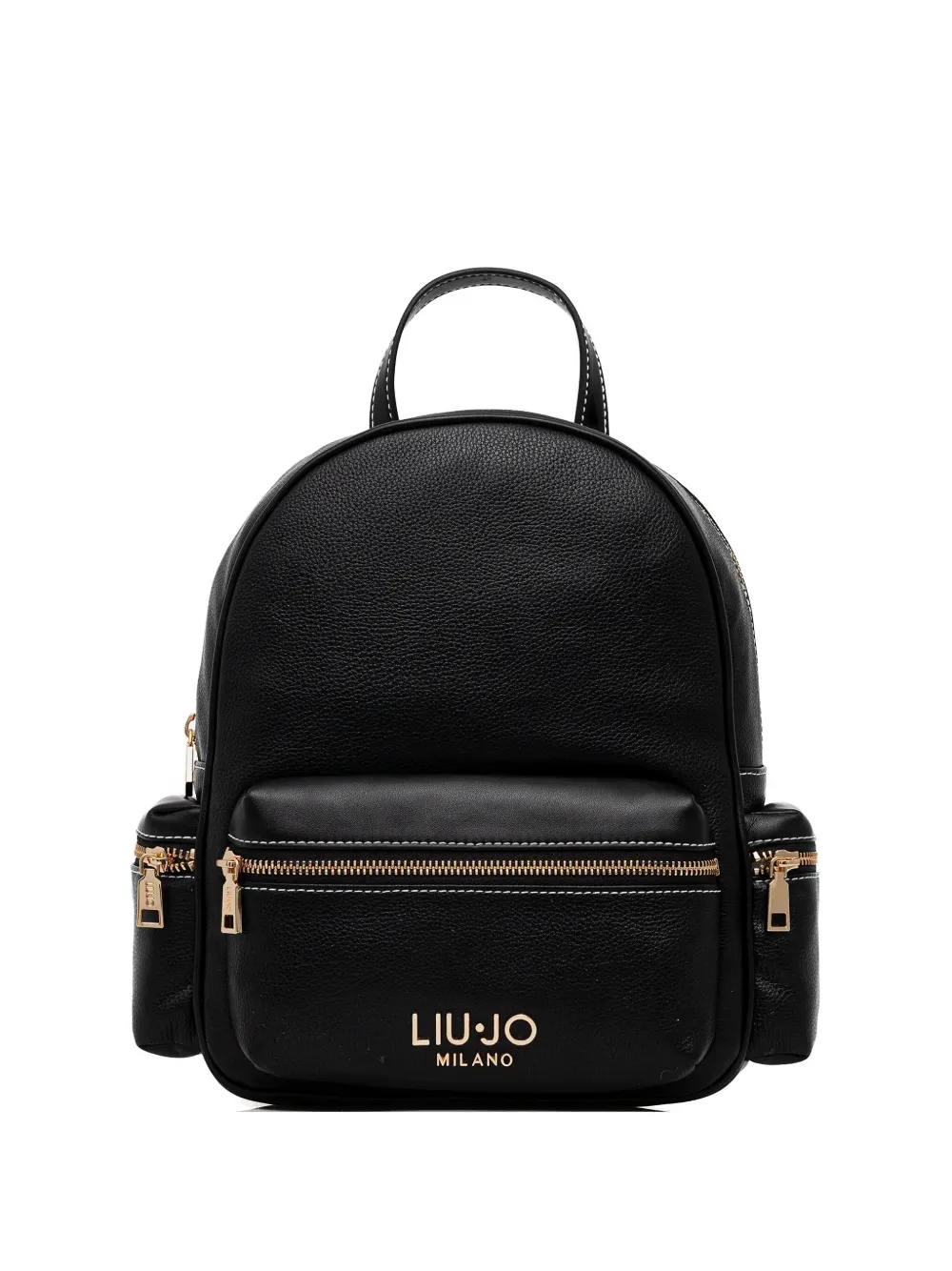 LIU JO Better topstitch zip backpack - Nero