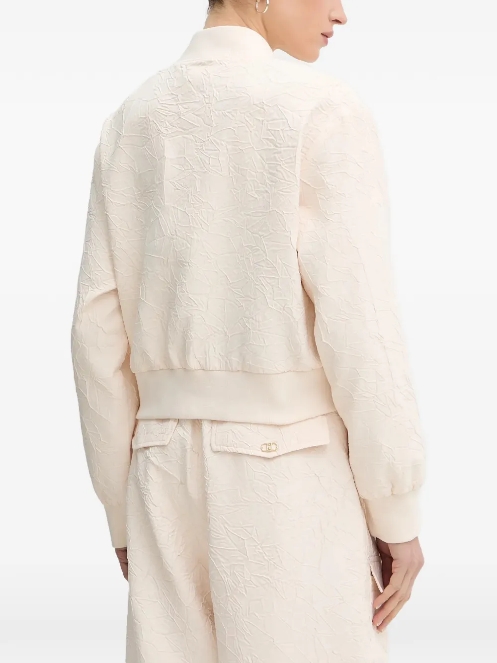  Liu Jo Wrinkle-effect Bomber Jacket - Neutrals 