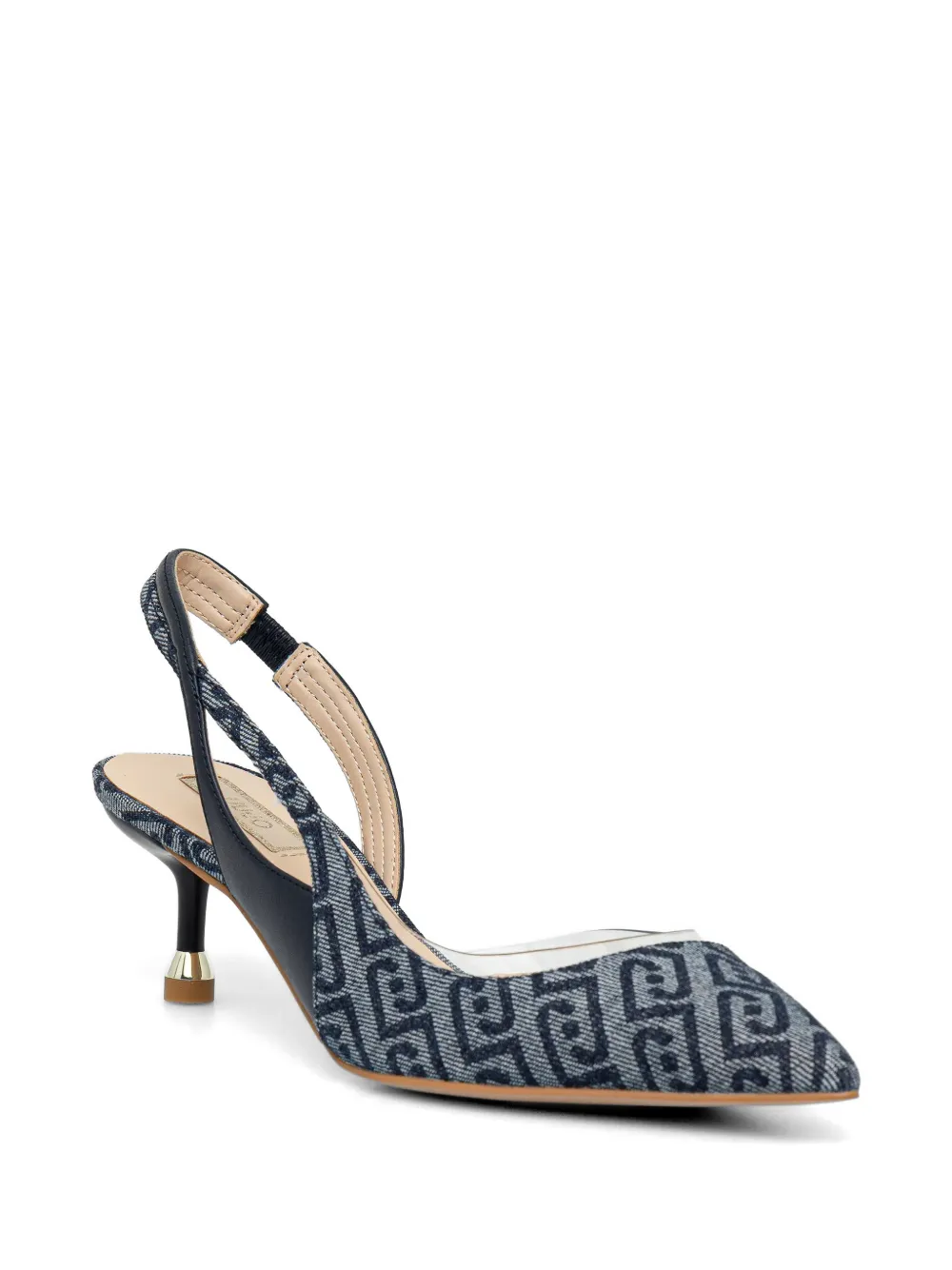 LIU JO Denim slingback pumps Blauw