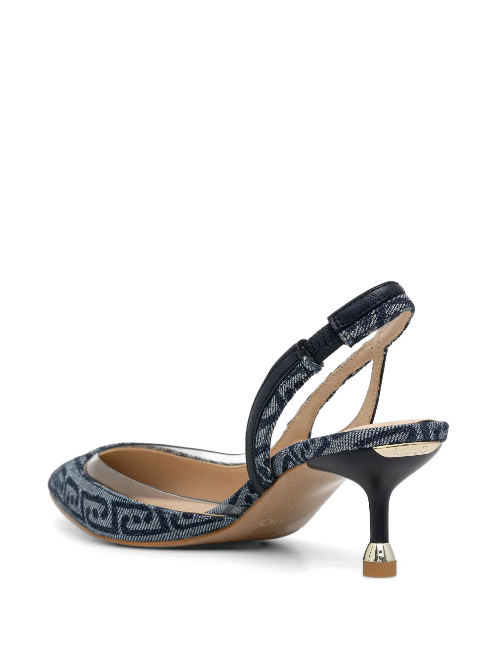 LIU JO Denim slingback pumps Blauw
