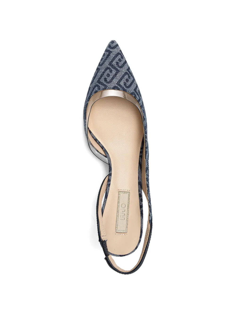 LIU JO Denim slingback pumps Blauw