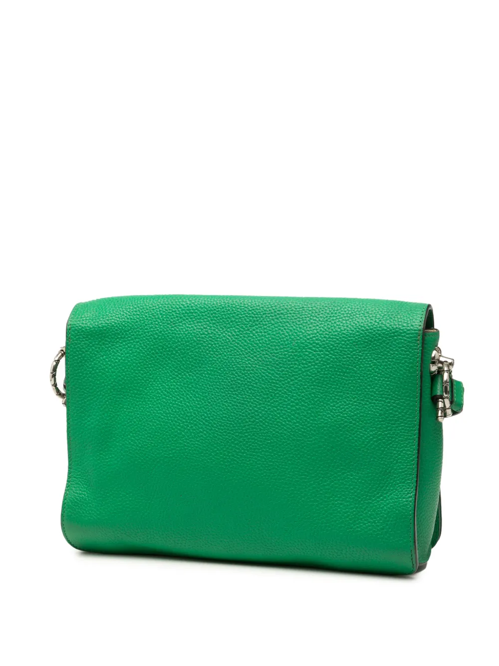  Loewe Pre-owned Borsa A Tracolla In Pelle Di Vitello Con Battente E Motivo Anagram 2010-2025 - Verde 