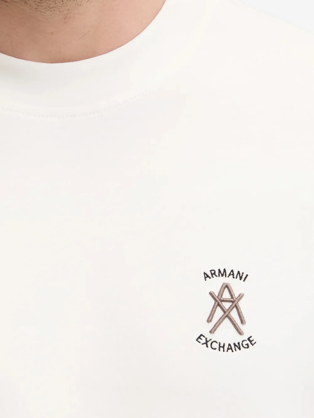 Armani Exchange Sweater met borduurwerk Wit