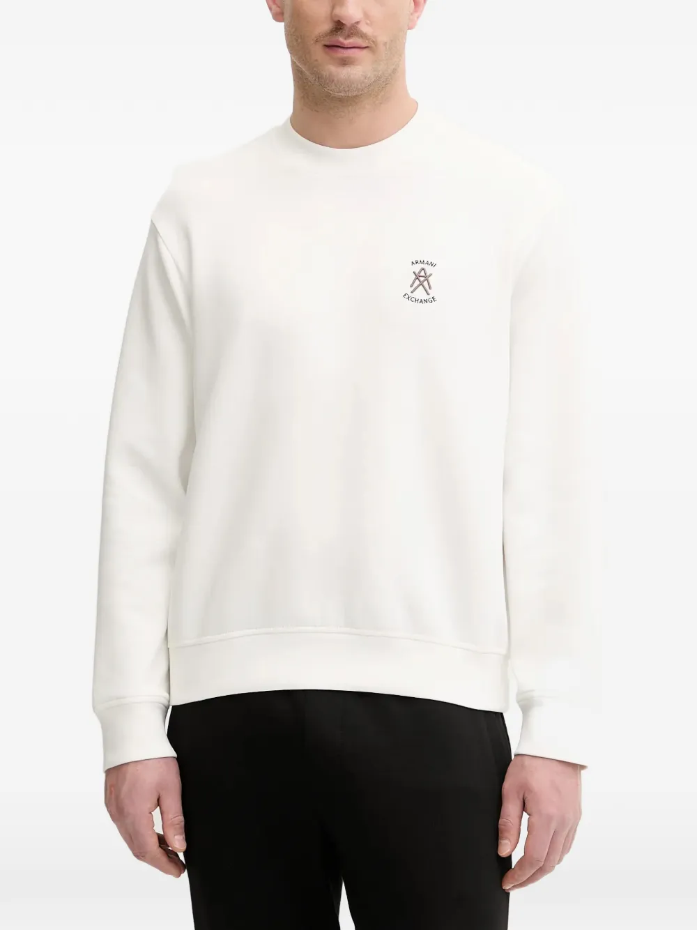Armani Exchange embroidered sweatshirt - Bianco