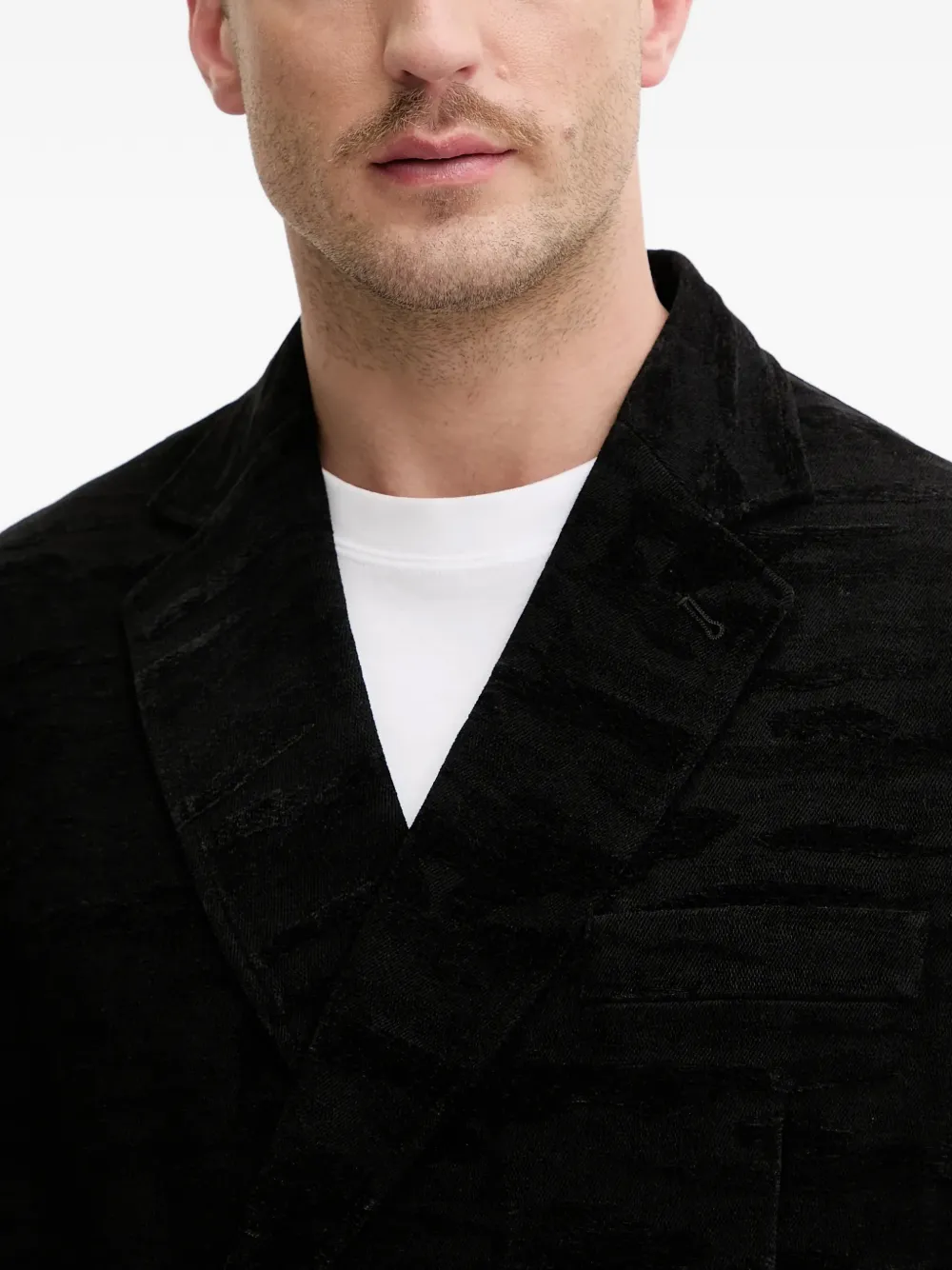 Armani Exchange Jack met dubbele rij knopen Zwart