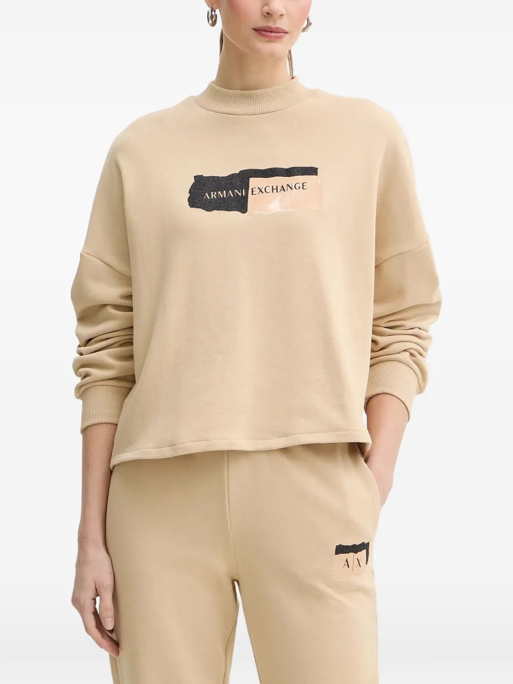 Armani Exchange print sweatshirt - Toni neutri